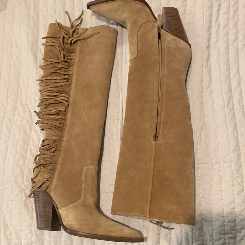 Tan suede Michael Kors boots. size 6.5